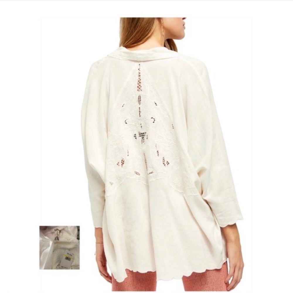 Beautiful free people ivory kimono | small